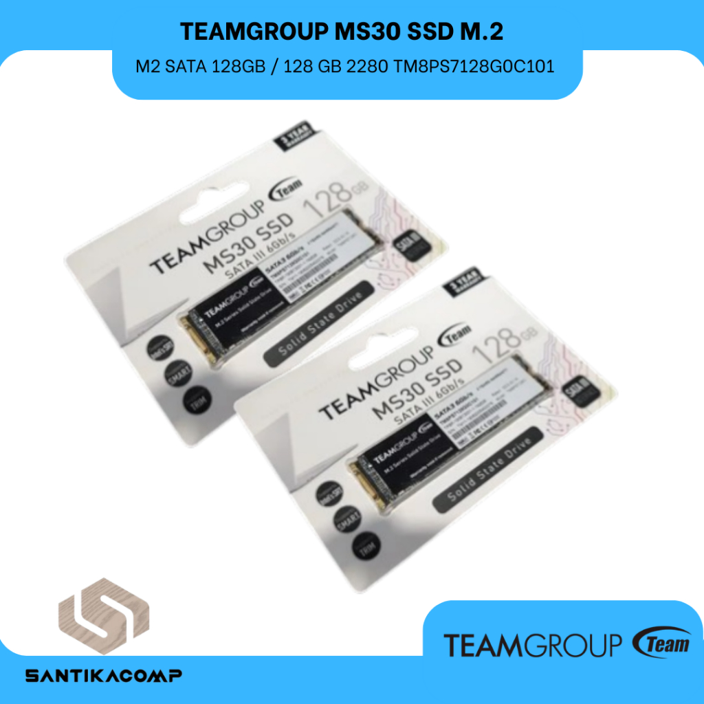 TEAM MS30 SSD M.2 / M2 SATA 128GB / 128 GB 2280 TM8PS7128G0C101
