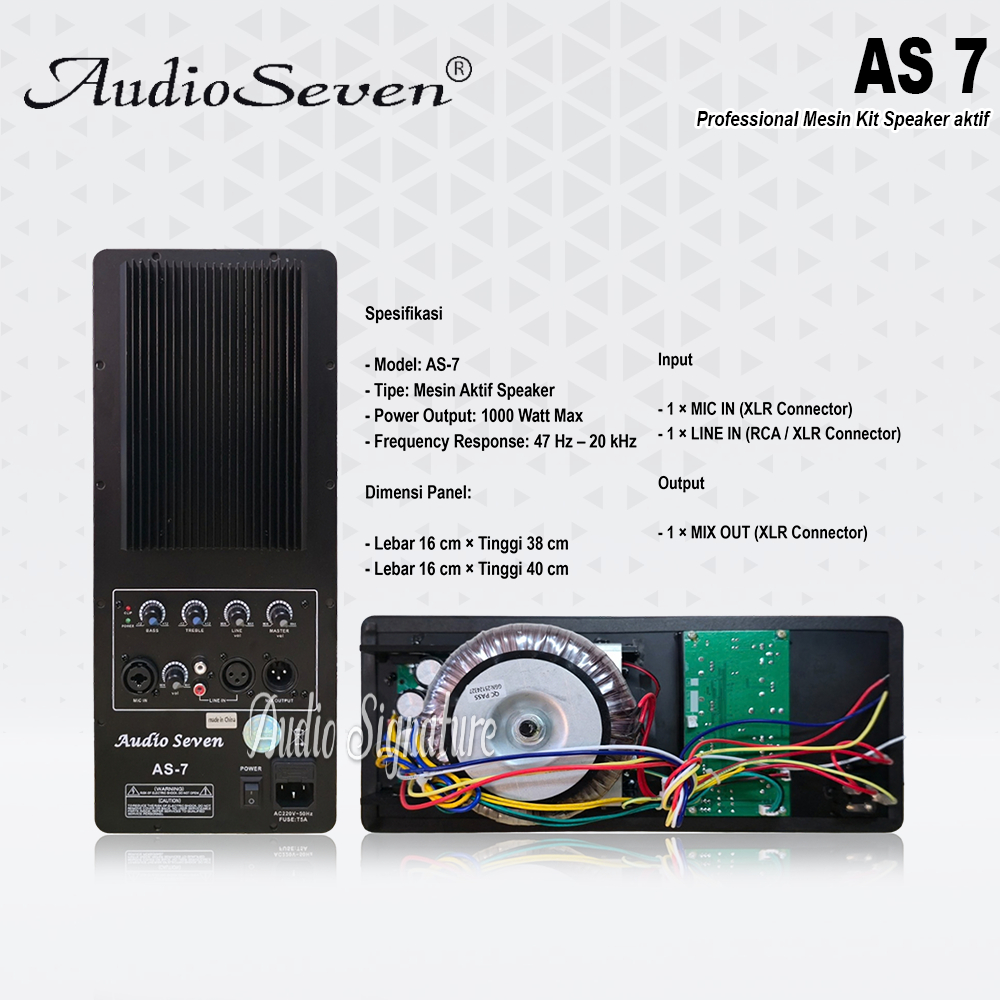 Mesin Kit Speaker Aktif AUDIO SEVEN AS7 | AS 7 Original