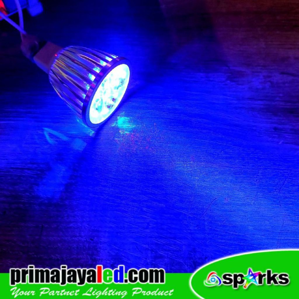 Bohlam LED MR16 12V DC Cahaya Biru