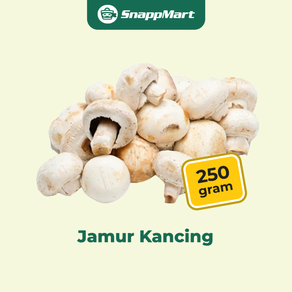Jamur Kancing Putih Champignon Mushroom Fresh Organik (250 gram) - Sayuran