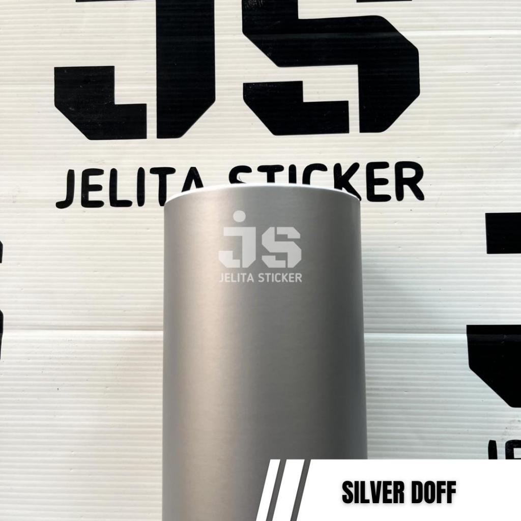 Skotlet Silver Doff / Sticker Warna Silver Dop  / Stiker Silver