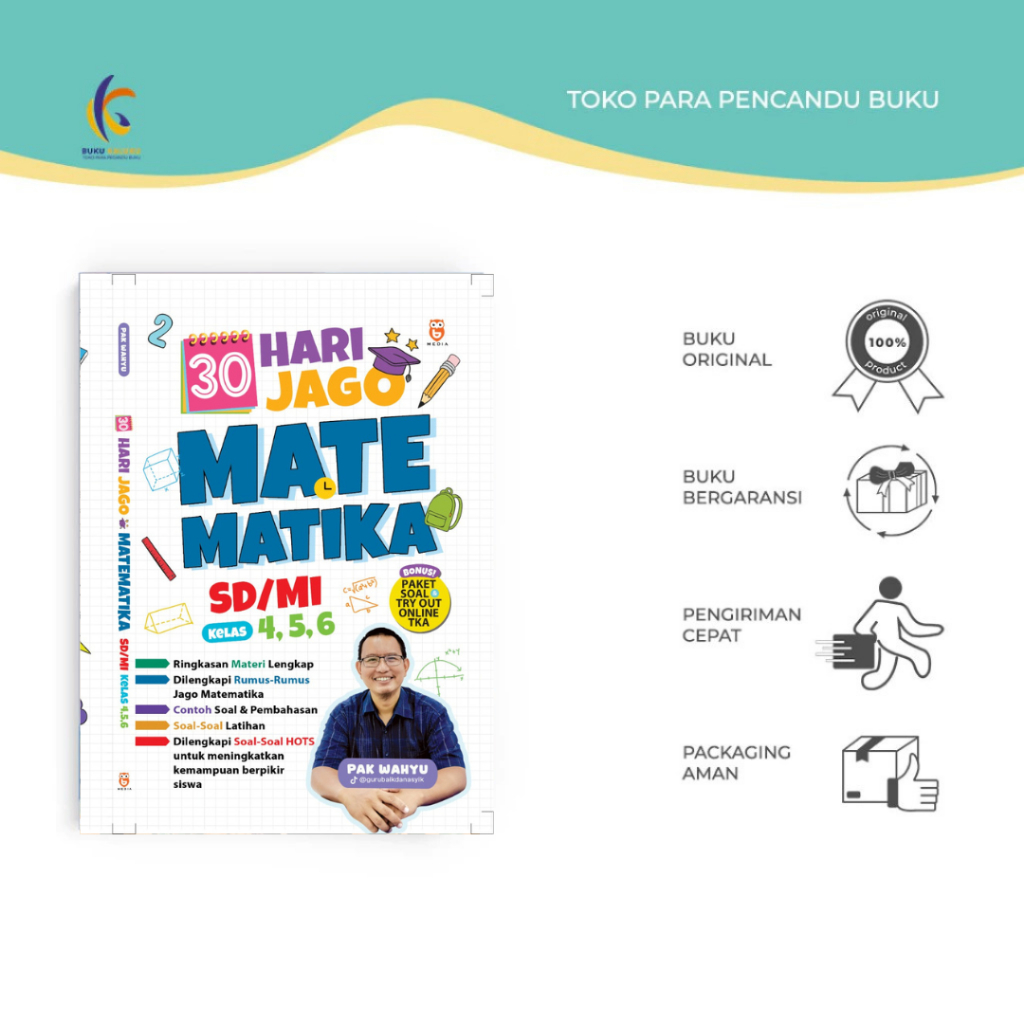 Buku 30 Hari Jago Matematika SD/MI Kelas 4 5 6 - Pak Wahyu - Bmedia