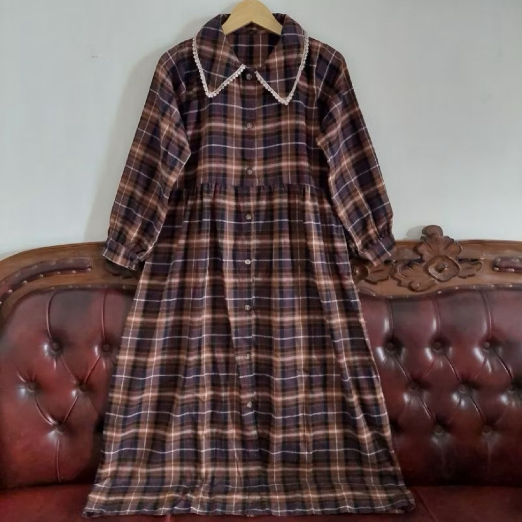 MIDI DRESS / MIDI FLANEL WANITA / MIDI LINEN MIX JEANS / SET KEBAYA MODERN