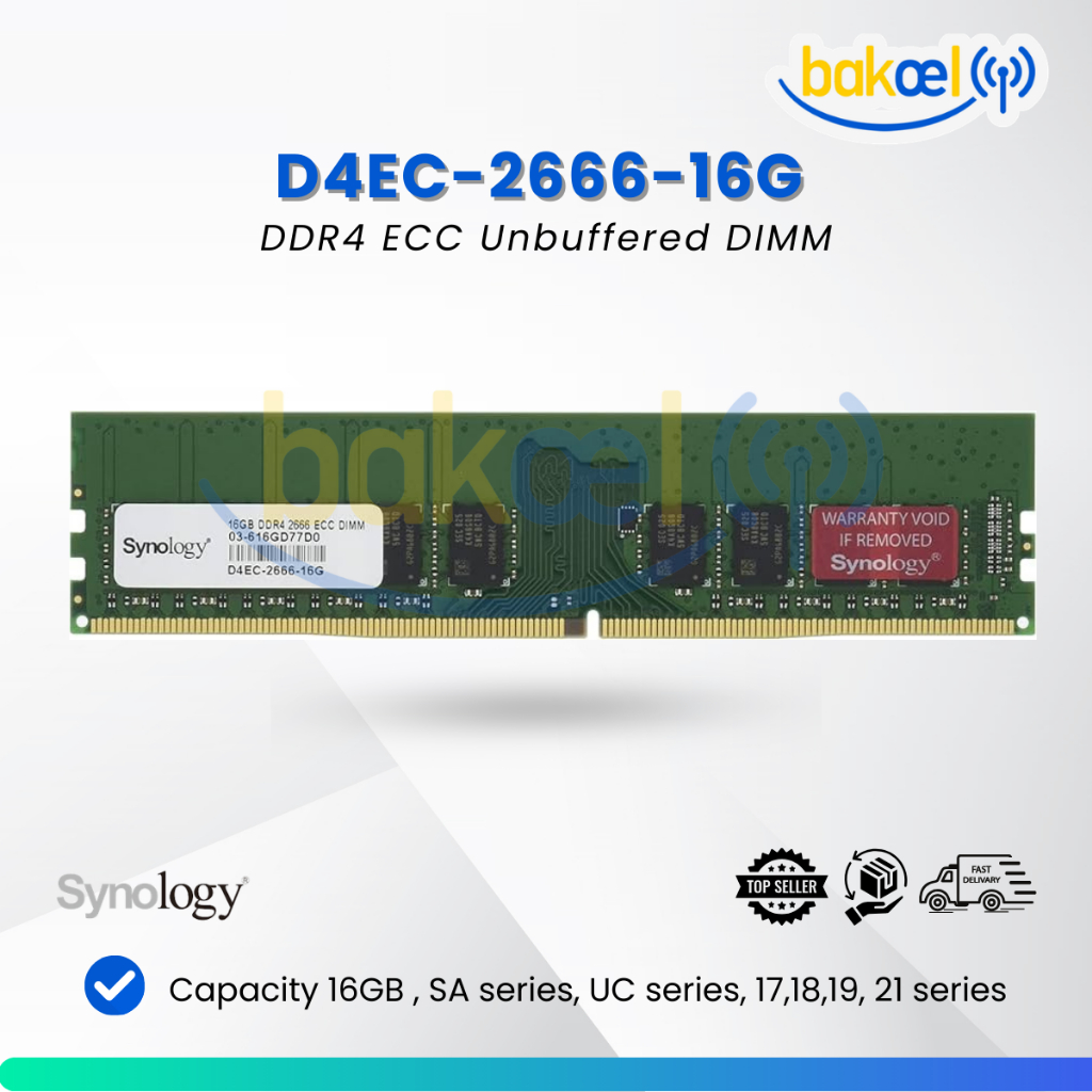 Synology D4EC-2666-16G DDR4 ECC Unbuffered DIMM RAM 16GB