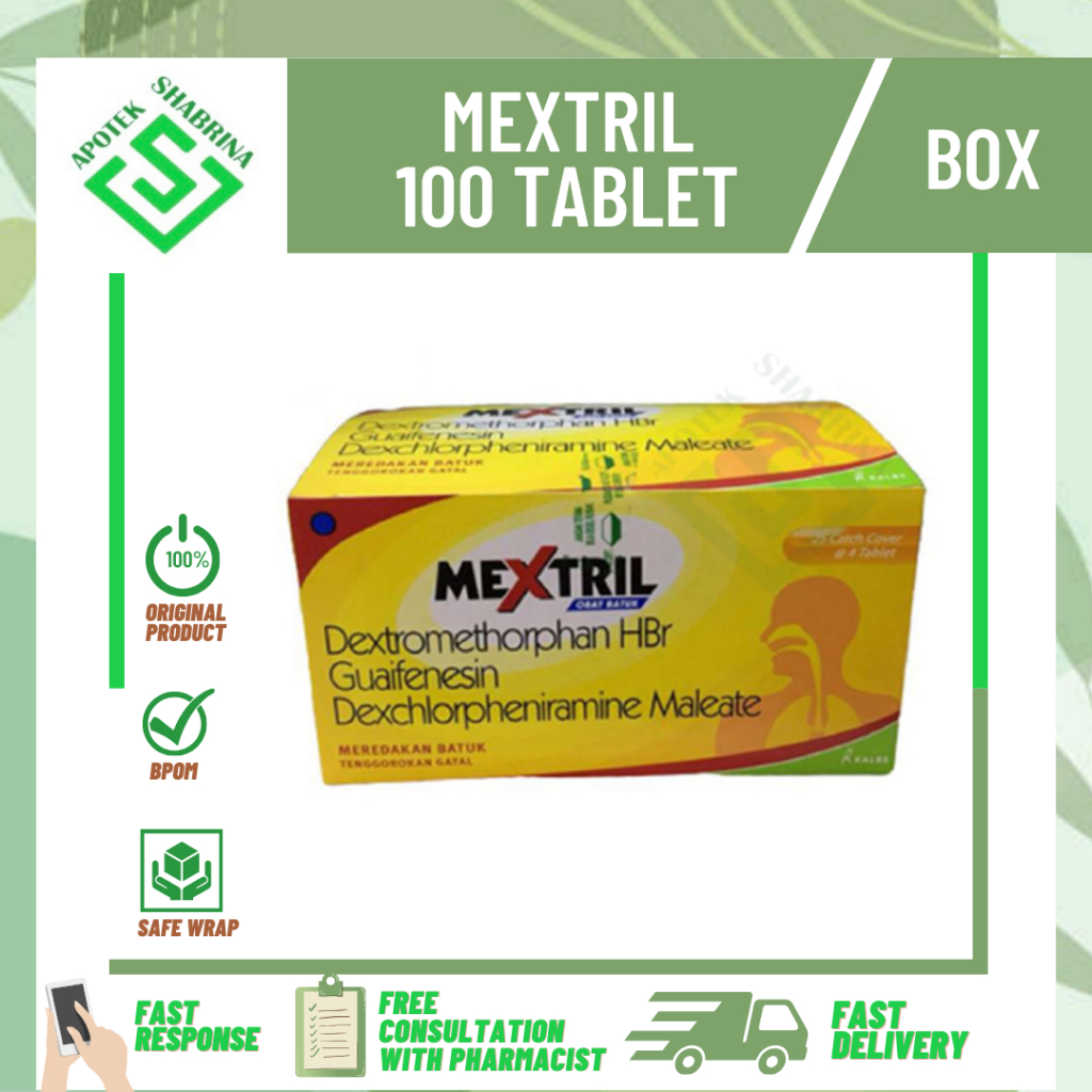 MEXTRIL 100TABLET / BOX / MENGATASI BATUK