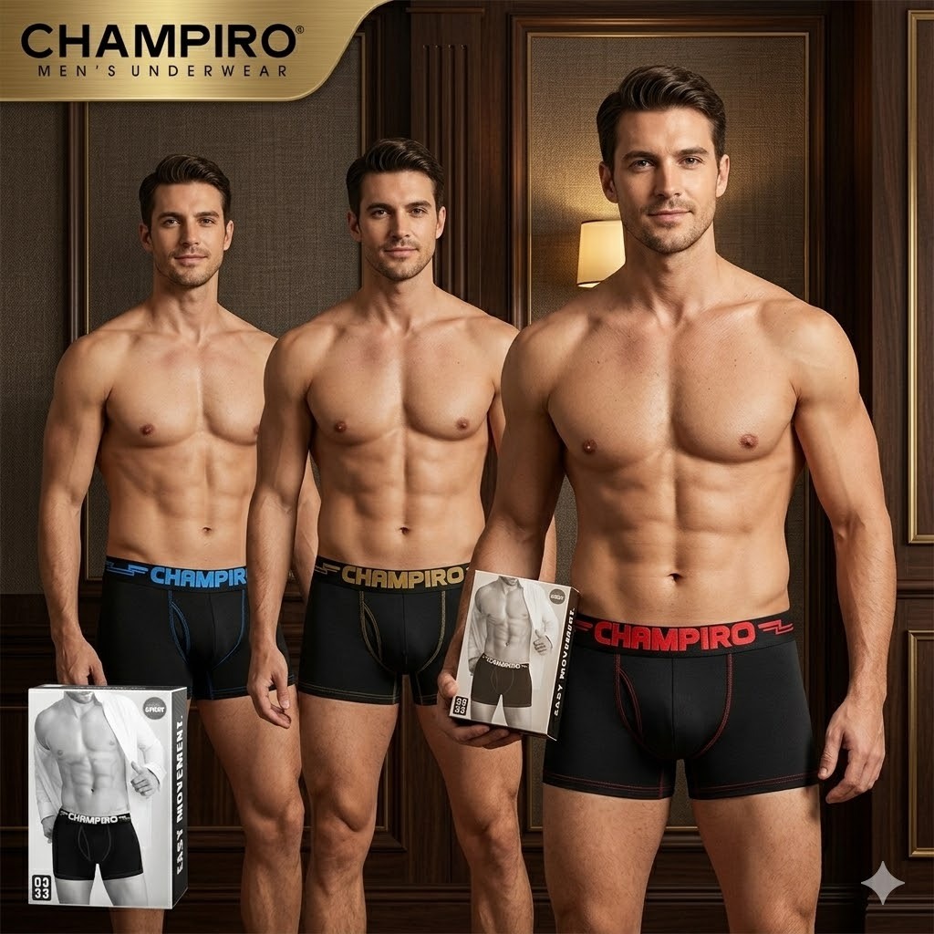 Champiro Celana Dalam Boxer Pria Box isi 3 Art C0333C || Champiro Celana Dalam Pria Boxer | Boxer Pr