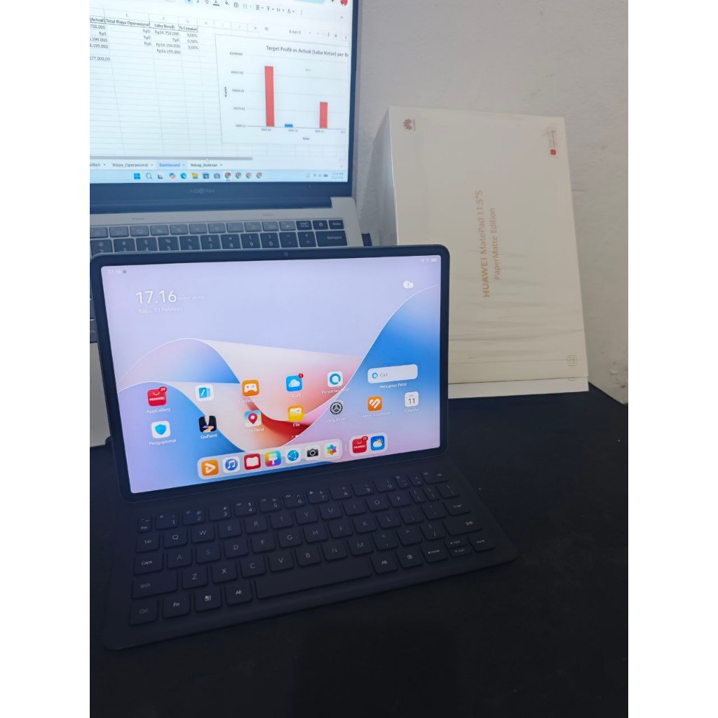 Huawei MatePad 11.5S PaperMatte 8/256 2024 Tablet Kerja Kuliah Multitasking Layar PaperMatte Bekas F