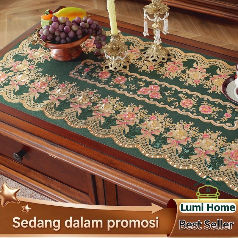 Taplak Meja Tamu Super Tebal Premium 60 x 120cm / Taplak Meja Ruang Tamu / Taplak Meja Ruang Tamu / 