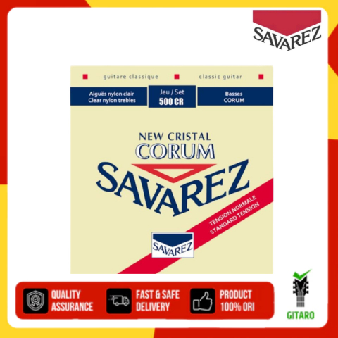 Senar Gitar Klasik Savarez New Cristal Corum 500 Cr Classic Guitar String Nylon Savarez 500Cr
