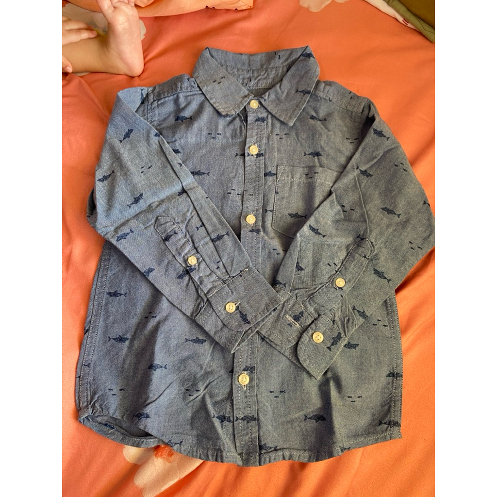 kemeja anak cowok laki laki preloved cat & jack cat&jack c&j