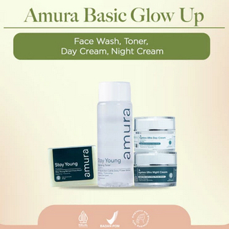 Amura Basic Glow Up - Perawatan Super Cerah Anti Kusam / Amura Skincare