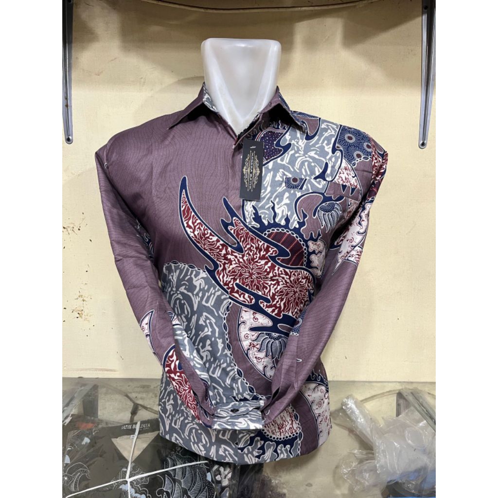kemeja batik pria murah medan lengan panjang