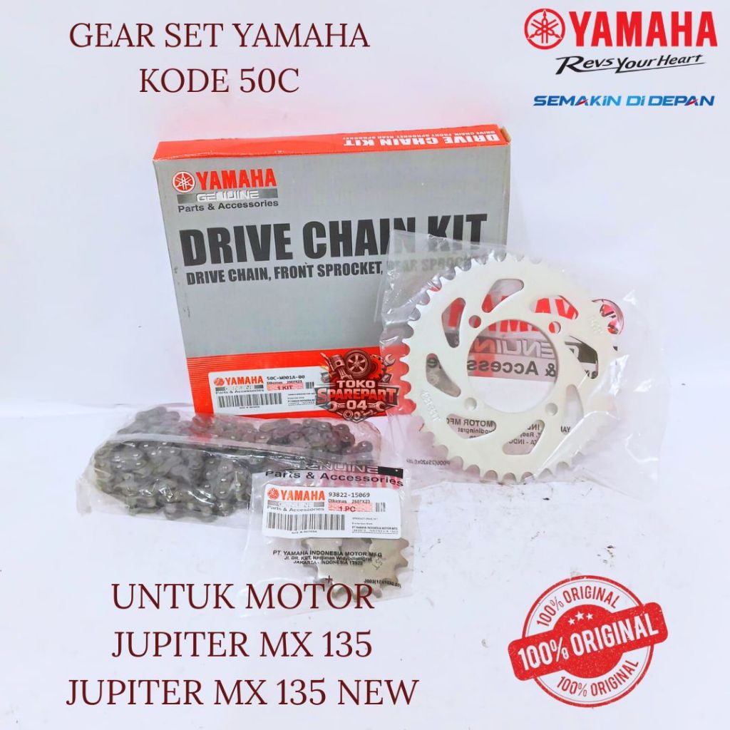 GEAR SET ORIGINAL YAMAHA KODE 50C JUPITER MX 135, JUPITER MX 135 NEW