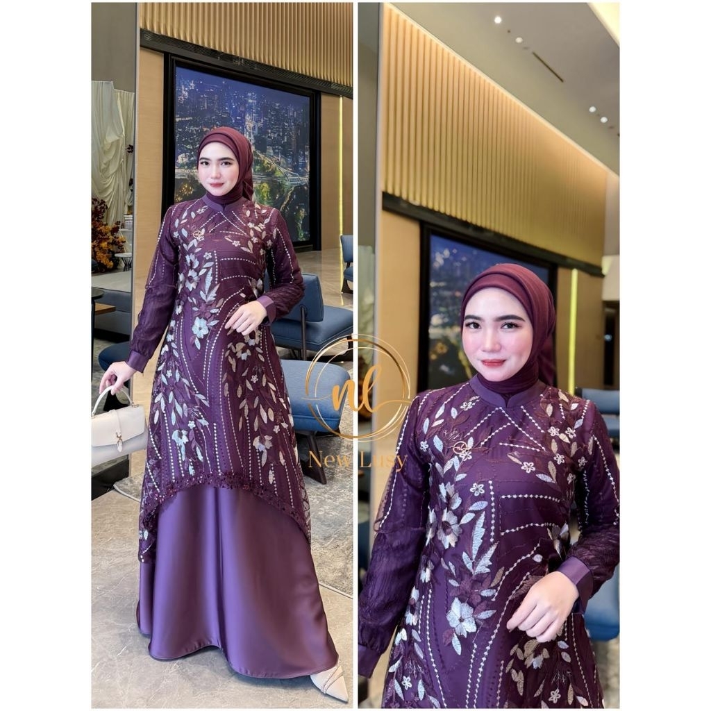 Gamis Alesia Dress ori Newlusy