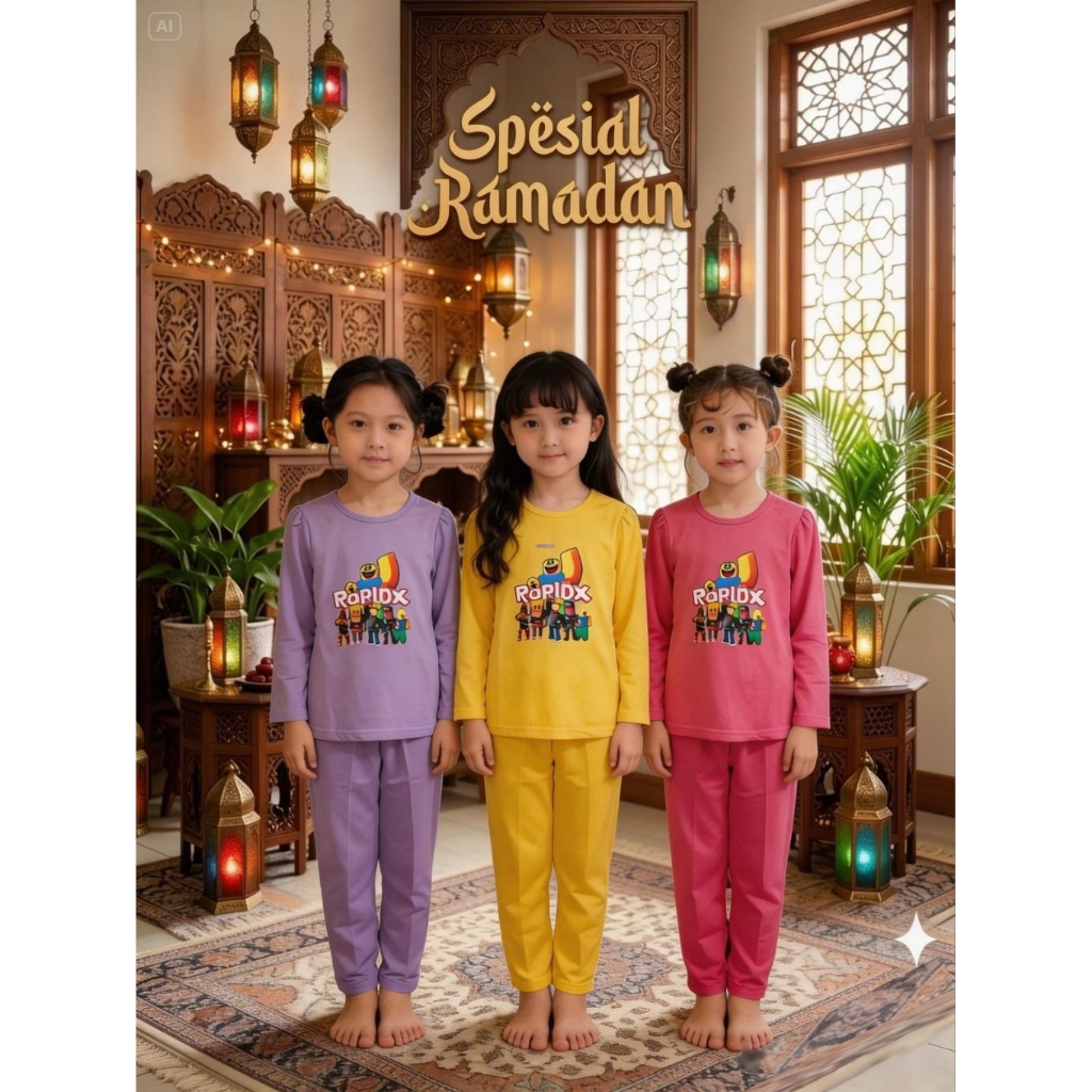 Setelan Anak Roblox / Baju Tidur Roblox / Setelan Tidur Roblox / Setelan Celana Panjang / Fashion An