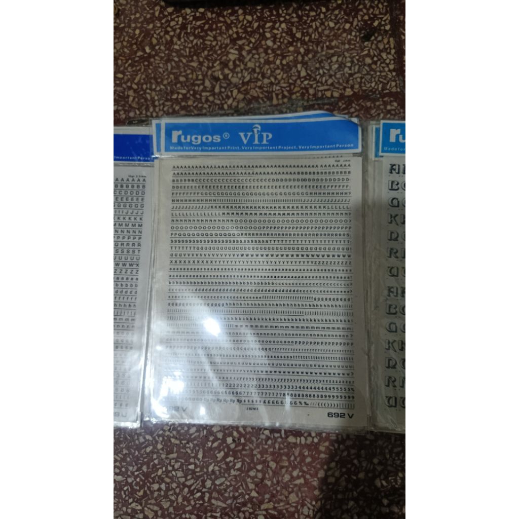 Rugos Huruf gosok Isi 5 PCS