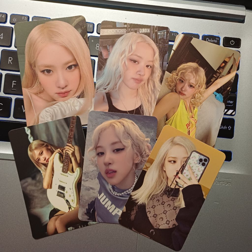 Rosé blackpink official photocard — md hank & rosé rosie born pink mirror gray ver pob jennie lisa j
