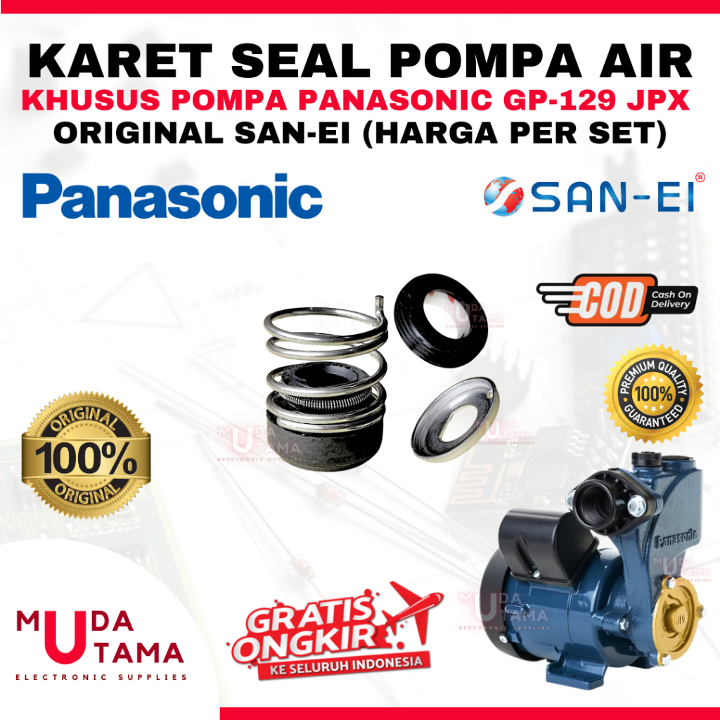 KARET SEAL POMPA AIR PANASONIC GP129JPX GP129 ORIGINAL SAN EI - MECHANICAL SEAL POMPA AIR PANASONIC 