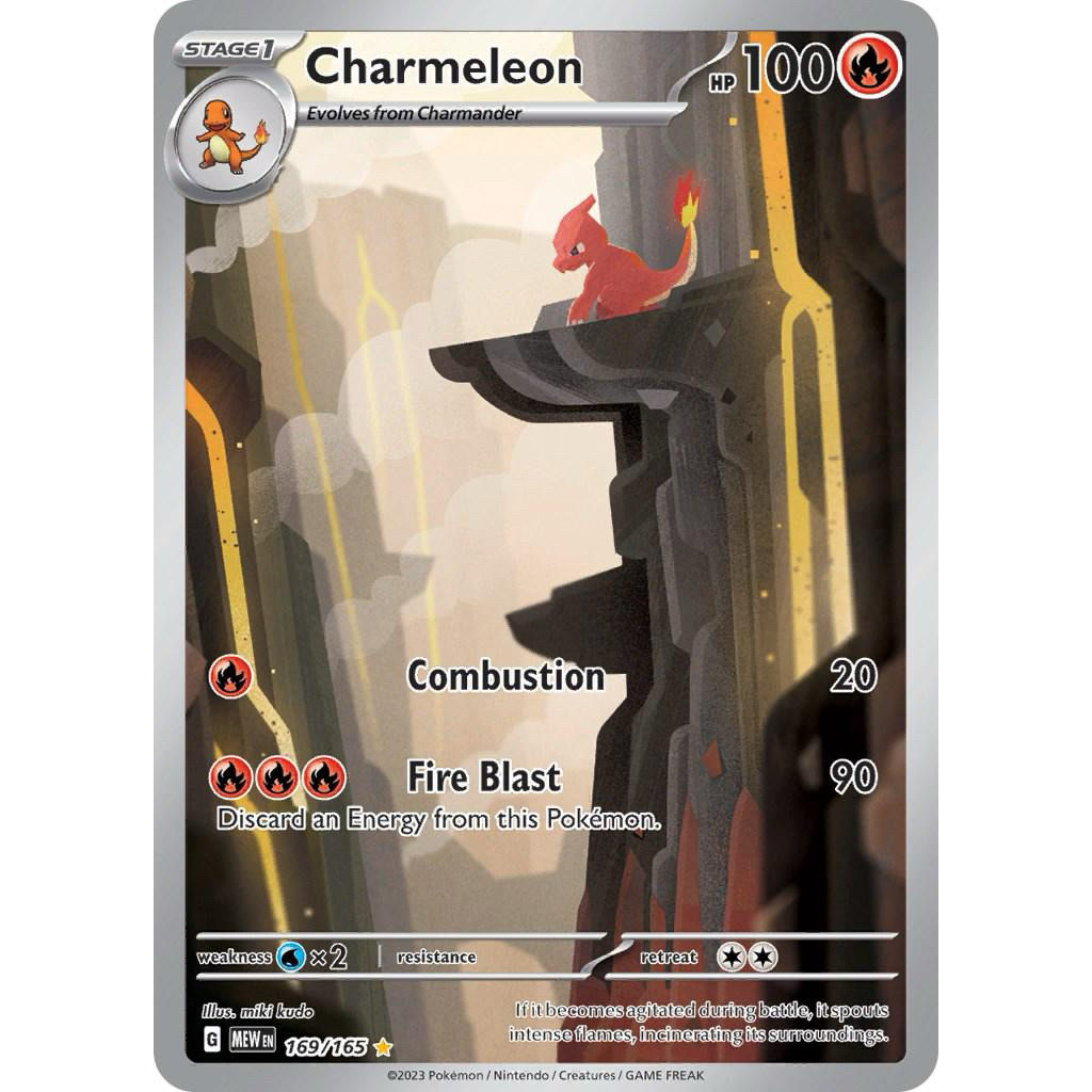 ENGLISH Charmeleon 169/165 151 AR - Kartu Pokemon TCG Original English