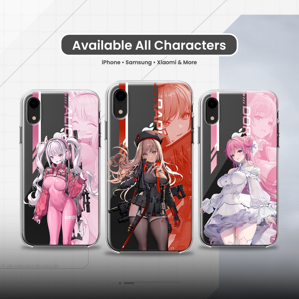 Nikke Phone Case Rapi Anis Modernia Scarlet Alice Dorothy Rapunzel Helm Noir Blanc Privaty Drake Vol