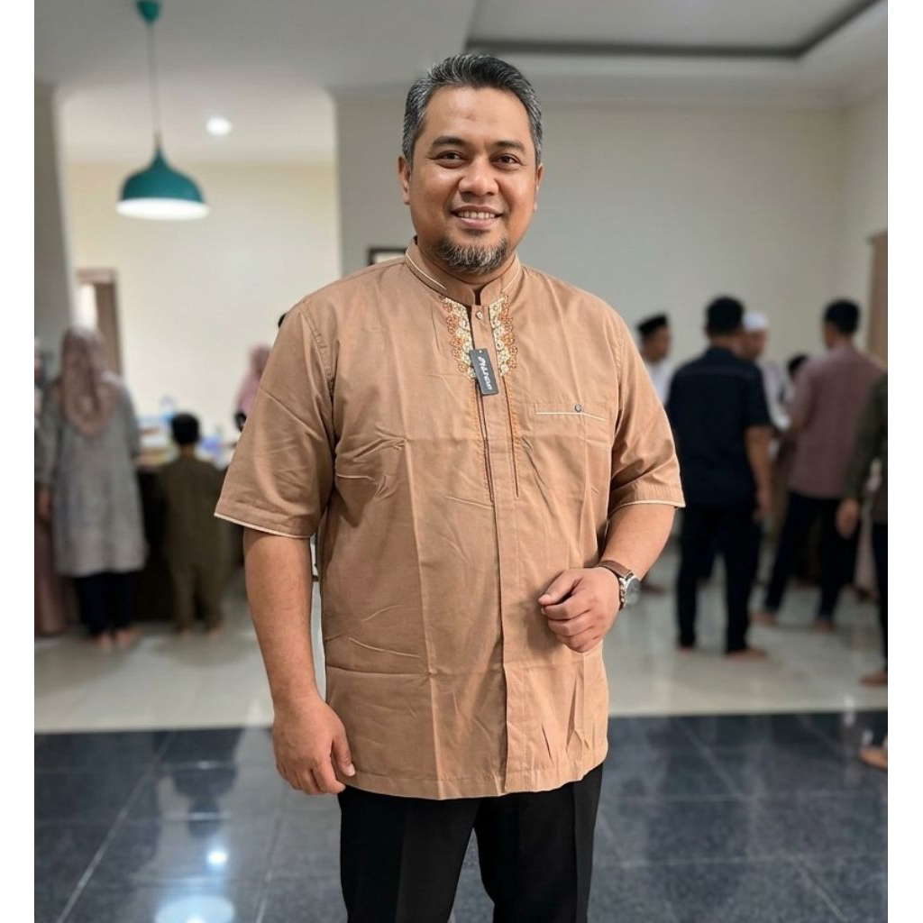 Koko Syahdika Lengan Pendek Size Jumbo L3 L4 L5 Baju Koko Bapak Bapak Branded Jumbo