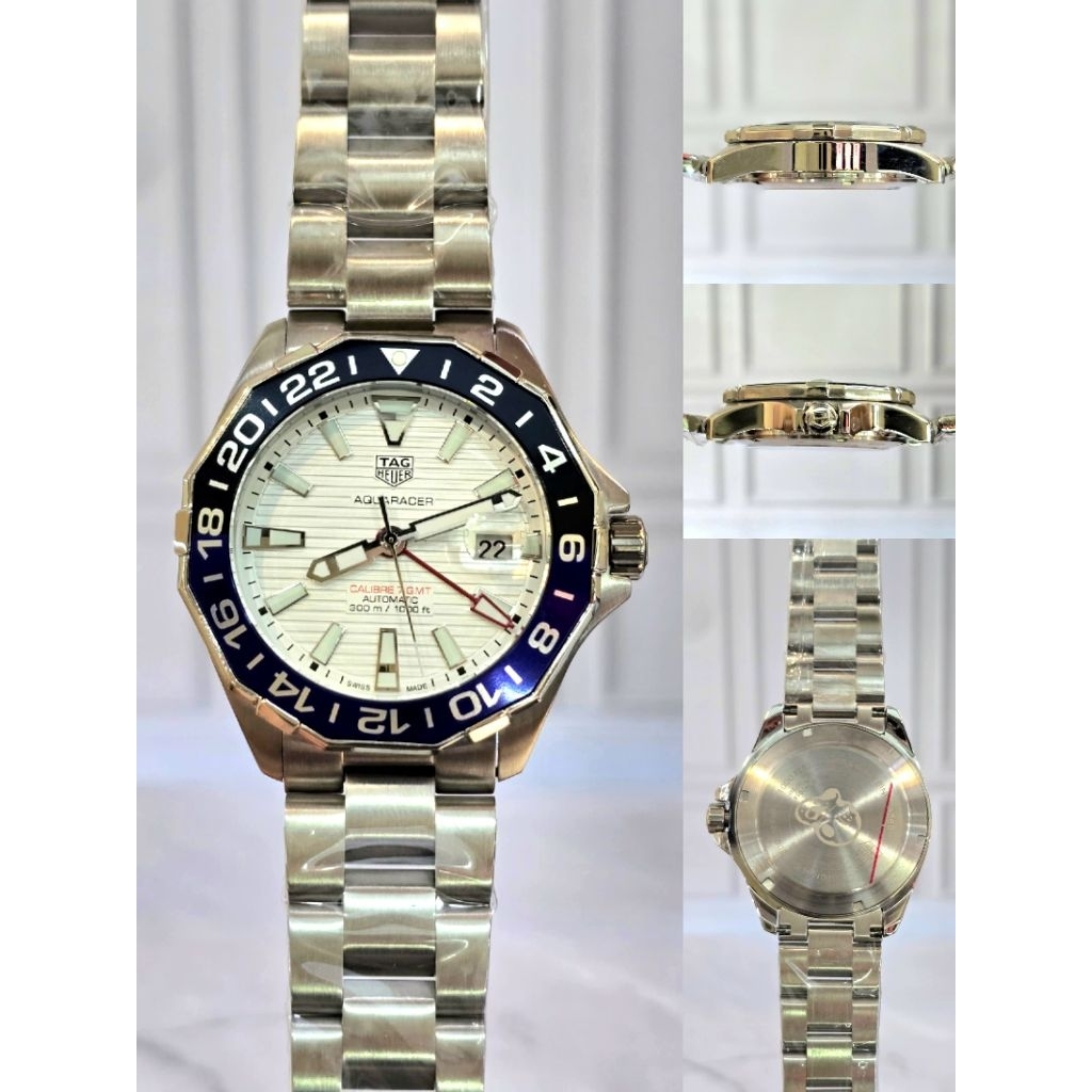 Jam tangan pria TH Automatic GMT 42MM Aquaracer Stainless Japan