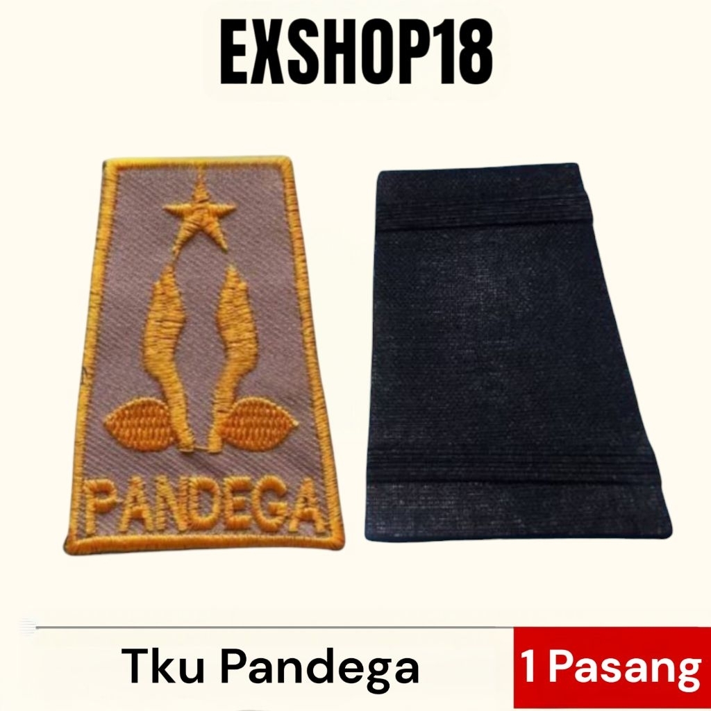 Sepasang Kanan Kiri Tku Pandega Pramuka Bordir Kain List / Dek Pundak Pramuka Pandega / Evolet Pramu