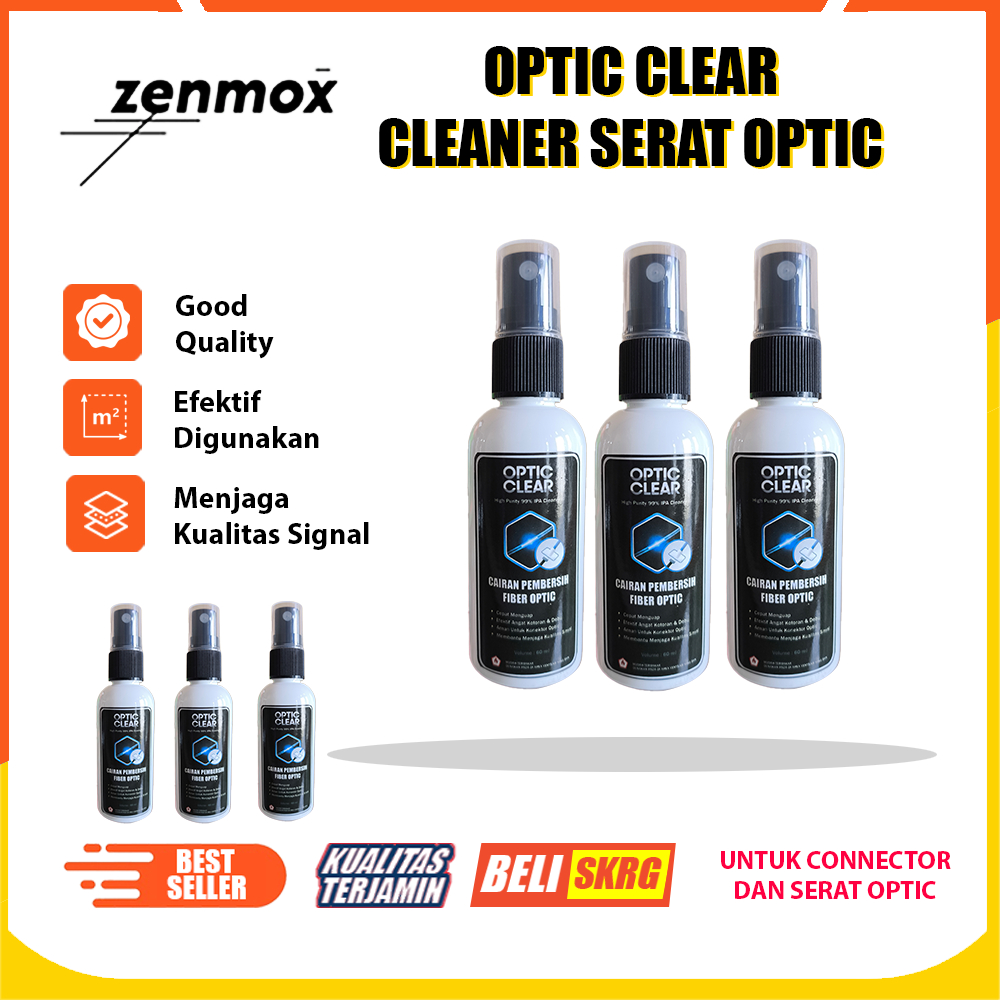 OPTIC CLEAR | Cairan Pembersih Connector dan Serat Optic | Cleaner Konektor Fiber Optic