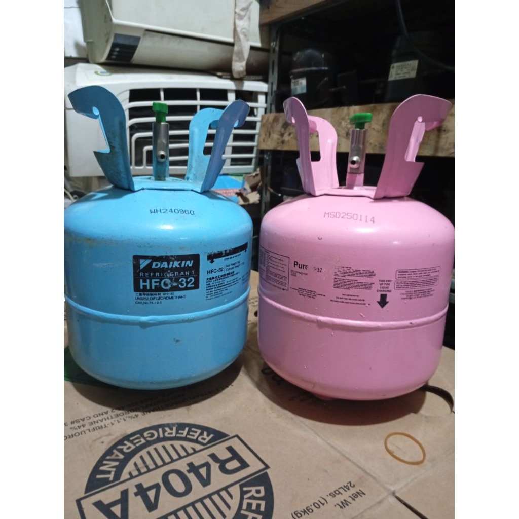 Tabung Freon Kosong Siap Isi Tabung Freon Kecil ukuran 3 kg R32 Tabung Revil Isi Ulang R32