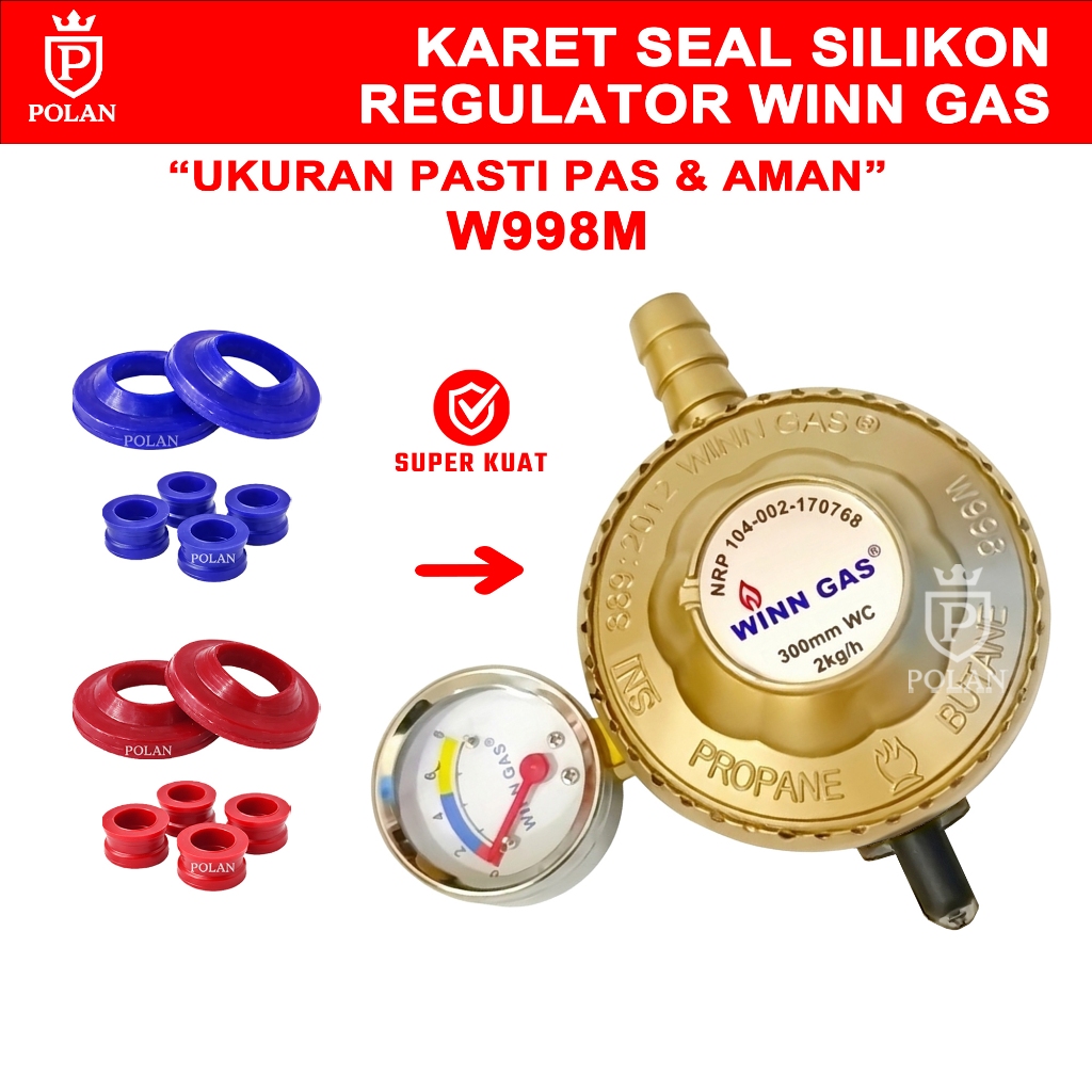 KARET SEAL SILIKON KEPALA REGULATOR GAS LPG WINN GAS W998M W998 W 998 M