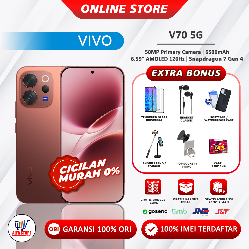 Vivo V70 5G Ram 12/256GB Ram 12/512GB Garansi Resmi