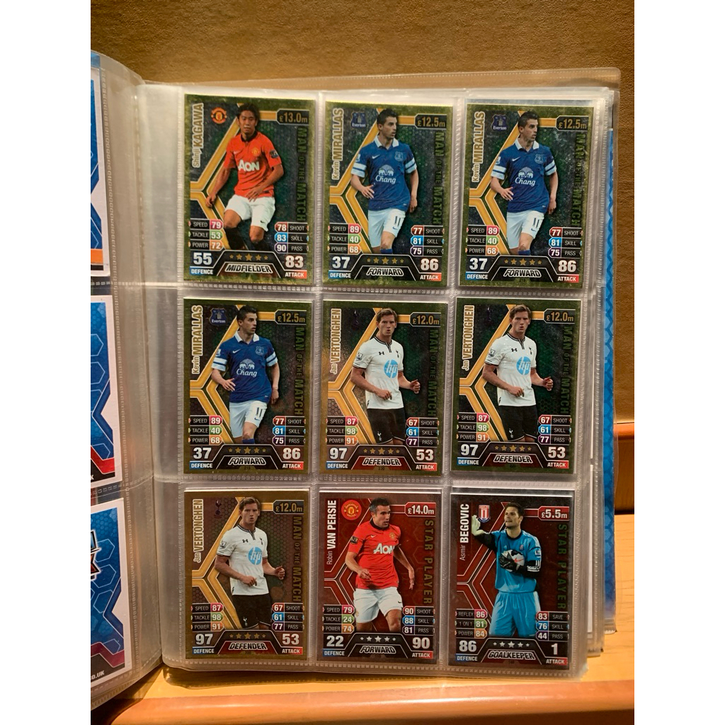 Topps Match Attax Premier League 2013 / 2014 Collector Binder Vintage Play Pitch Trading Card Game C