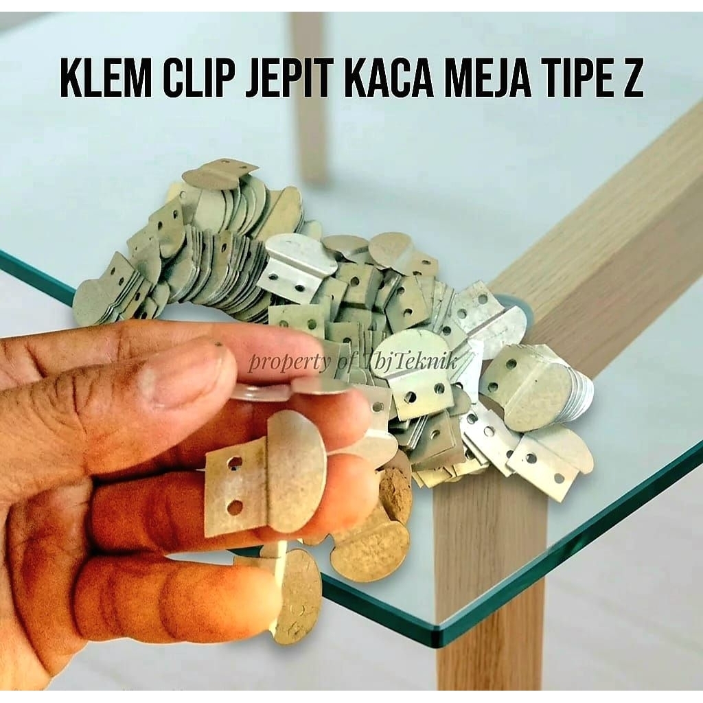 klem penjepit kaca atau klem penahan kaca tipe  Z