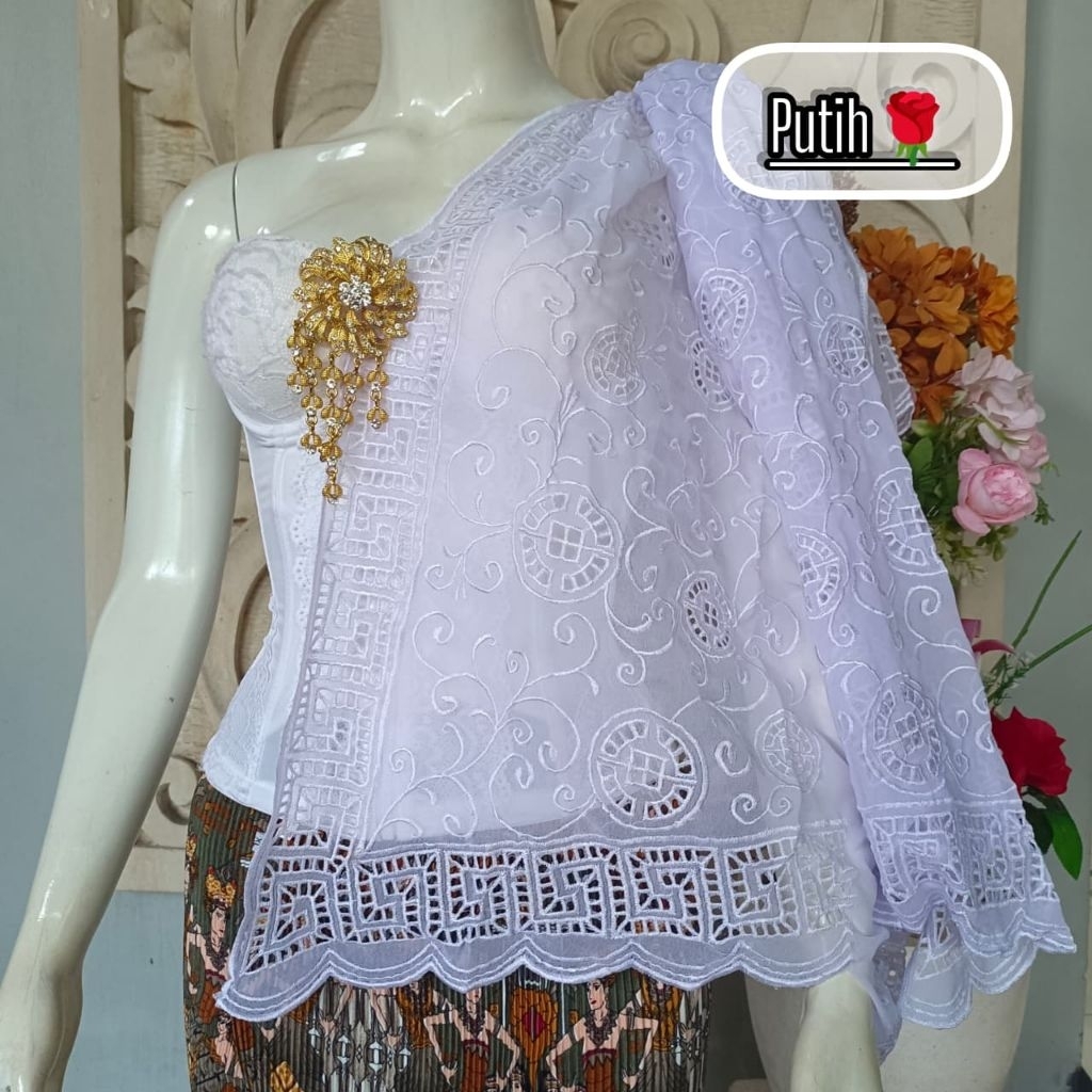 [KAIN ] KEBAYA BALI BORDIR FULKER RODA/KEBAYA BALI / KEBAYA BORDIR / KEBAYA MURAH / KAIN KEBAYA
