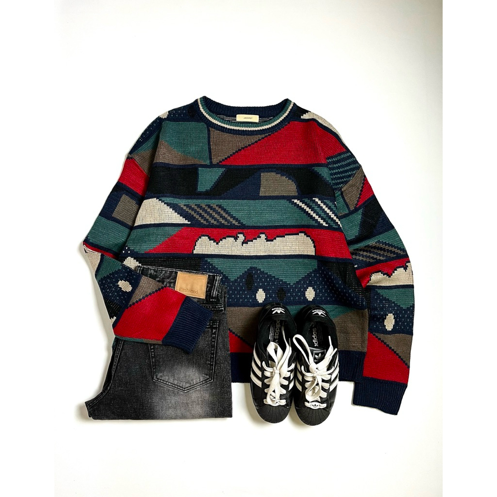 Jackpot Fullprint Knit Sweater