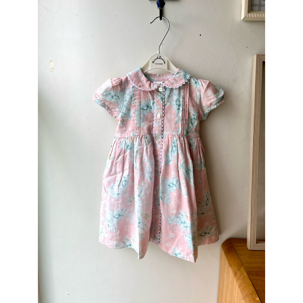 [Preloved] Sarah Louise Linen Floral Summer Dress