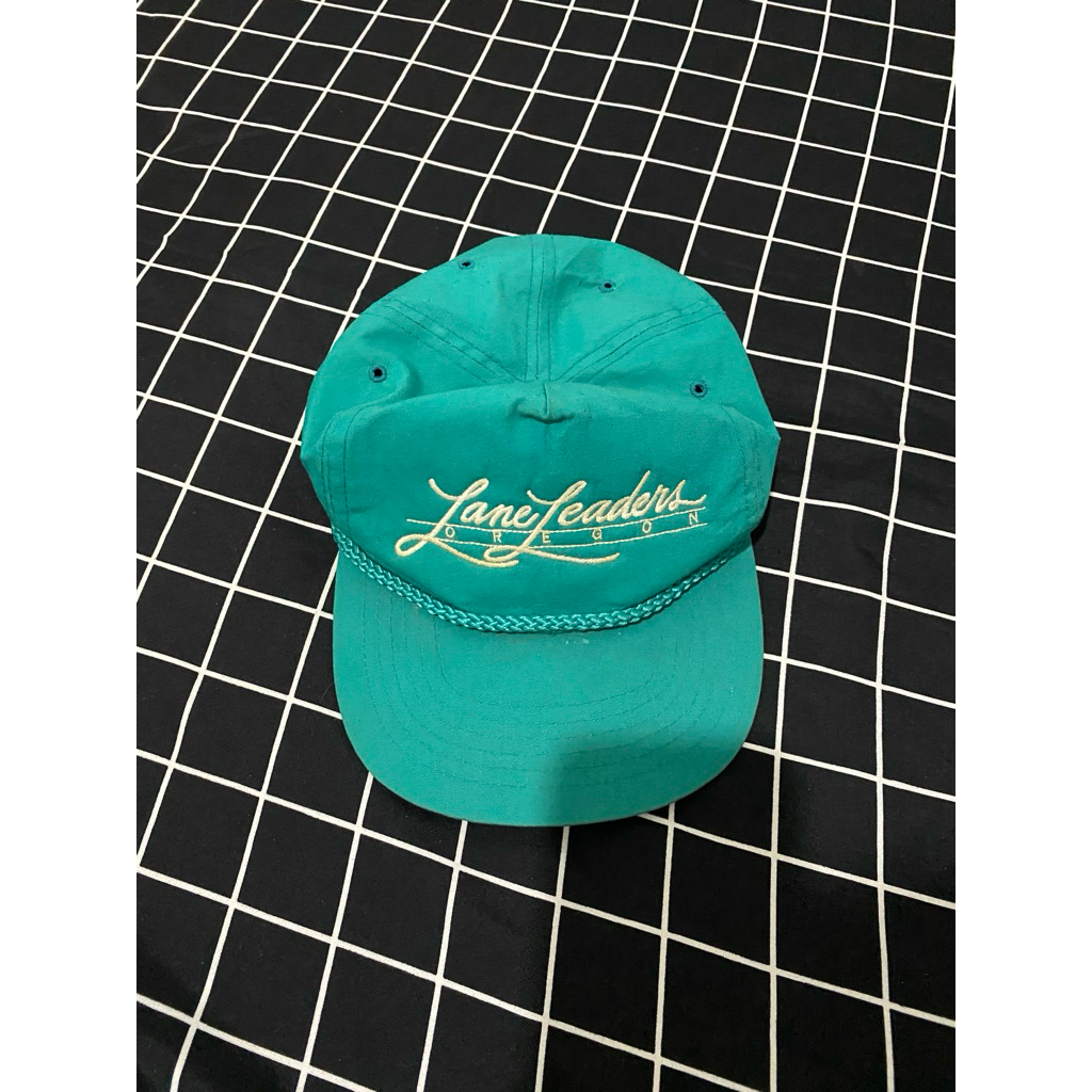 Topi Vintage Lane Leaders Oregon Hijau Tosca Strapback Casual