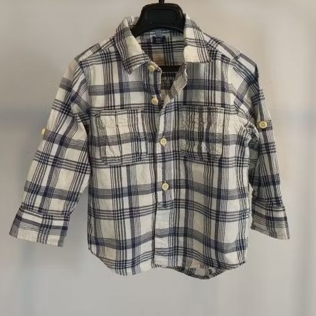 Baby Gap Kemeja Lengan Panjang Anak 2 Thn Kotak Kotak Panjang Baju 40 cm Preloved Second Bekas Bahan