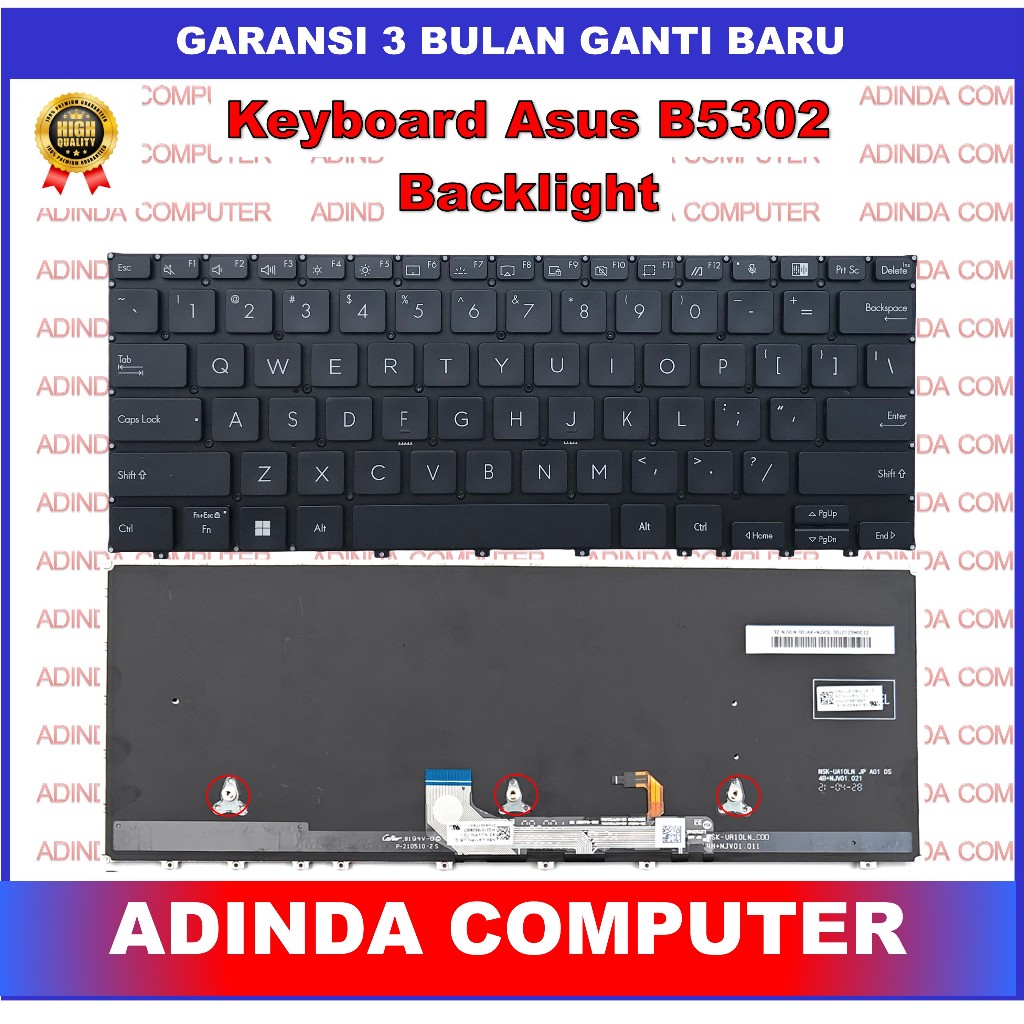 Keyboard Asus ExpertBook Flip B5 B5302 B5302C B5302CE B5302CBA B5302CEA B5302FBA