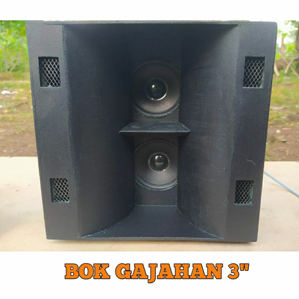Box gajahan dobel 3"+ speaker
