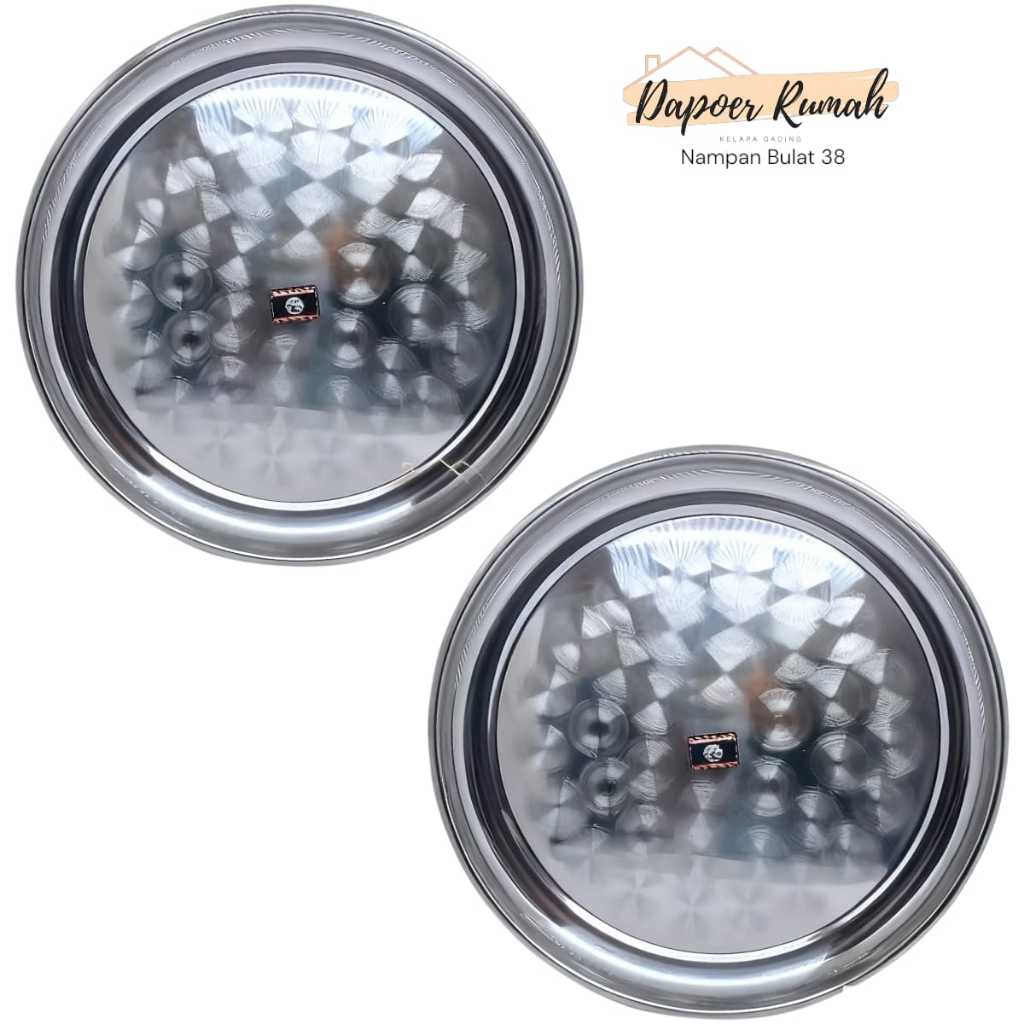 NAMPAN BULAT STAINLESS 38/ BAKI BULAT NAMPAN KOPI/NAMPAN BULAT TRAY STAINLESS