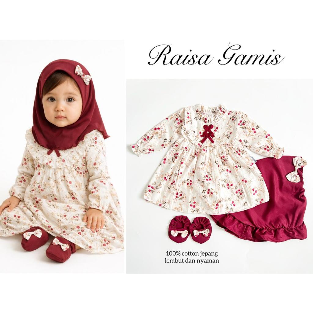 GROSIR KLIK 4 KALI GAMIS setelan pakaian dress hijab muslim Lucu Fashion Anak Bayi Perempuan Cewek T