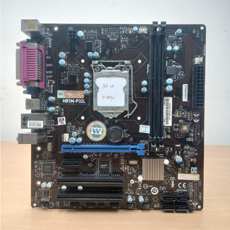 Motherboard H81M-P32L Wearnes LGA 1150 DDR3 Slot 2 Second Bergaransi