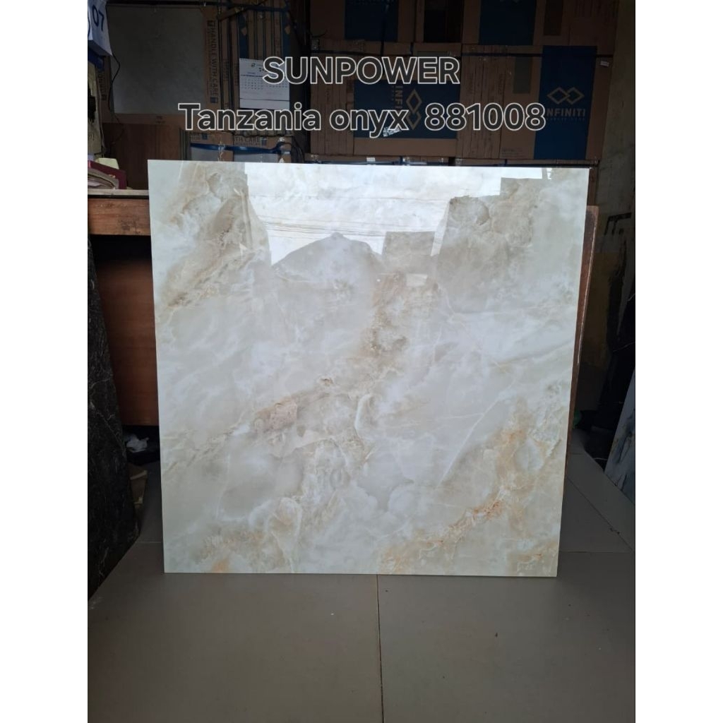 granit lantai 80x80 tanzania onyx sunpower glazed polish