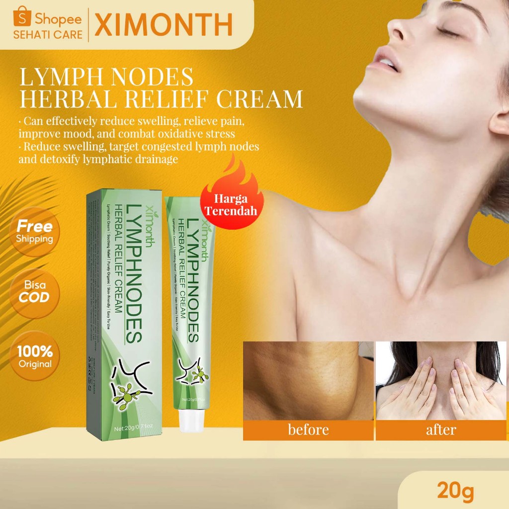 Ximonth Lymph Nodes Herbal Relief Cream 20g Lymph Node Removal Cream Skin-Friendly Purely Organic  M