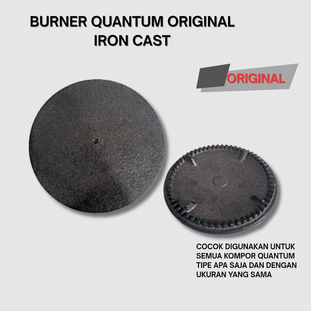 BURNER QUANTUM 8 cm ORIGINAL IRON CAST / BURNER KOMPOR QUANTUM HITAM / KOMPOR GAS 2 TUNGKU
