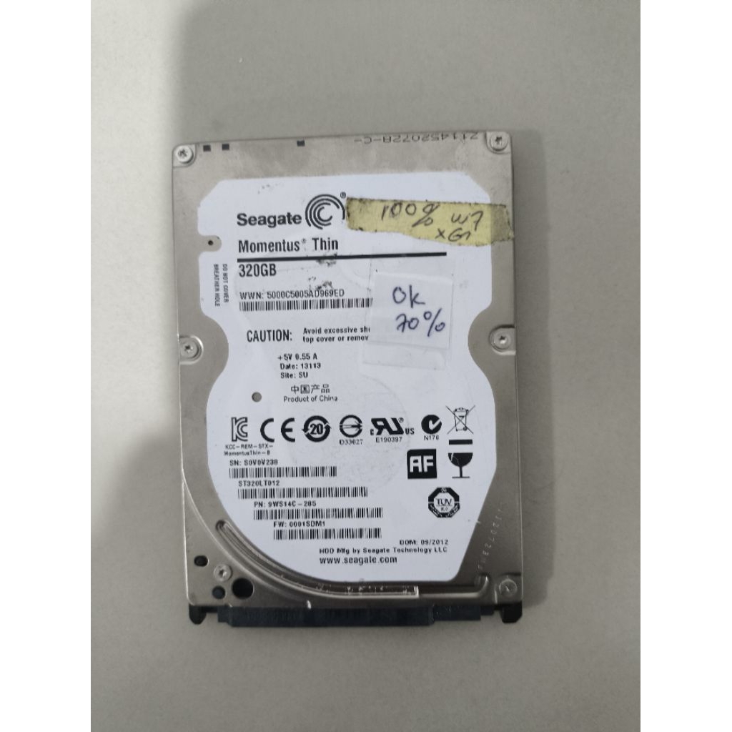 Harddisk laptop Seagate 320GB slim bekas