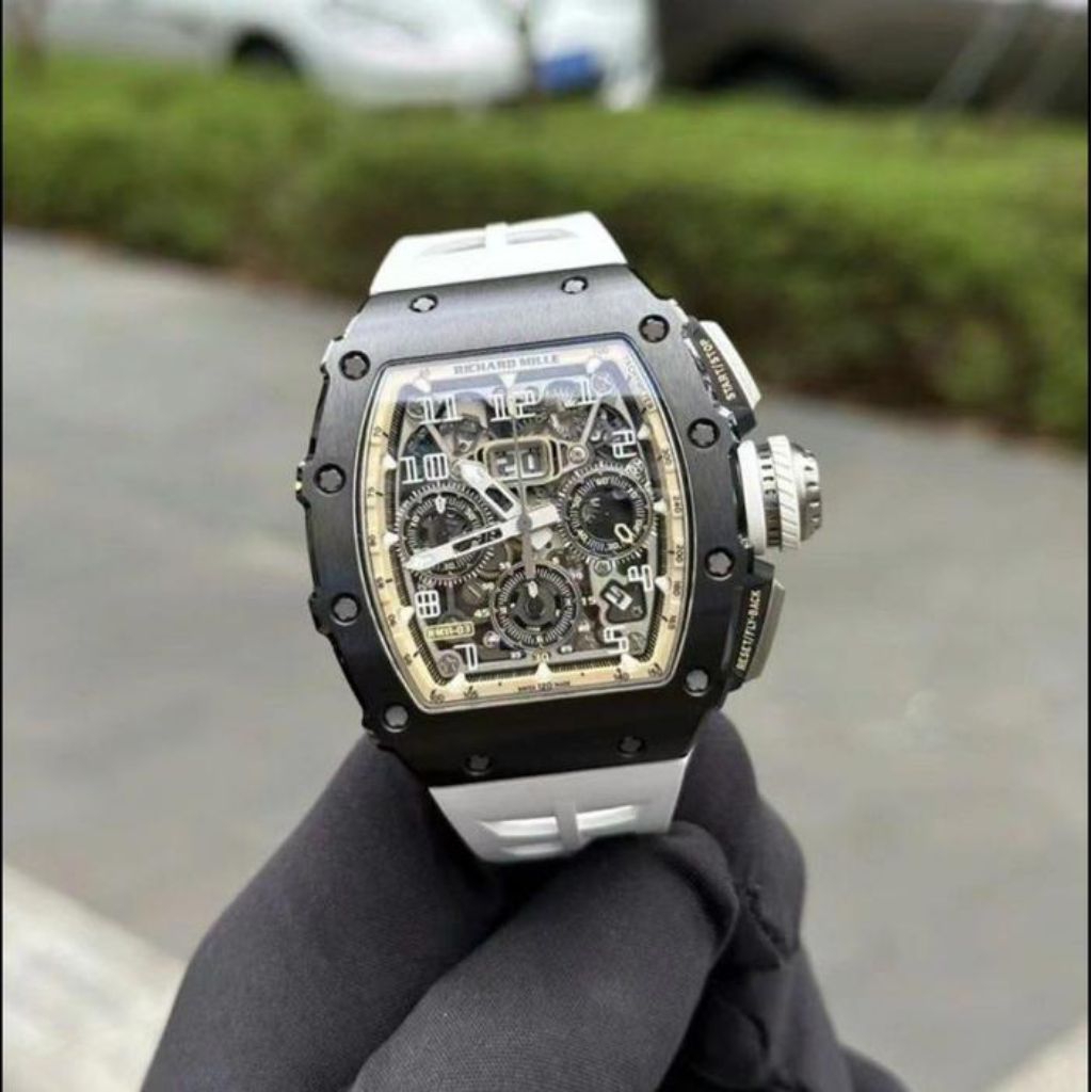 JAM TANGAN RM11-03 CARBON SWISS SUPER CLONE JAM TANGAN AUTOMATIC JAM TANGAN ANALOG OTOMATIS STRAP RU