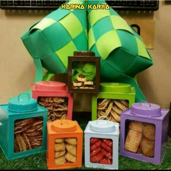 Kaleng kerupuk vintage - kaleng jadul - Toples lebaran - Toples Kerupuk Jadul