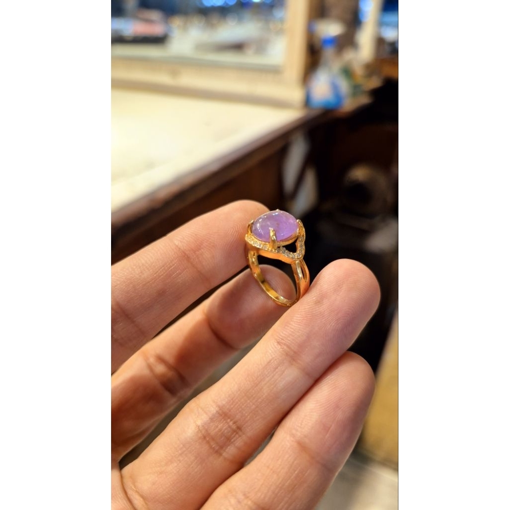 kecubung kristal  ungu  muda